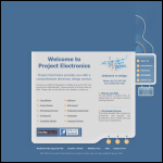 Screen shot of the Project Electronics Ltd website.