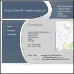 Screen shot of the Quartz Scientific Glassblowing Ltd website.