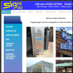 Screen shot of the Signs Made Easy Ltd website.