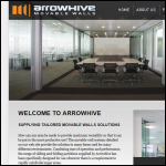 Screen shot of the Arrowhive Movable Walls website.