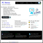 Screen shot of the PC Stress website.
