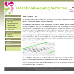 Screen shot of the CAO Bookkeeping Services website.