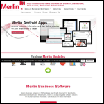 Screen shot of the Merlin Business Software Ltd website.