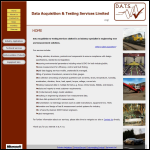 Screen shot of the Data Acquisition & Testing Services Ltd website.