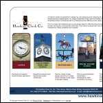 Screen shot of the Hawkins Clock Co Ltd website.