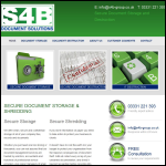 Screen shot of the S4b Shredding Ltd website.