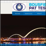 Screen shot of the Bousfield's PAT Testing website.