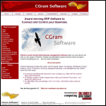 Screen shot of the CGram Software Ltd website.