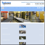 Screen shot of the Andrews Automation Ltd website.