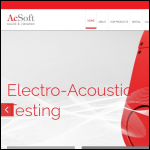 Screen shot of the AcSoft Ltd website.
