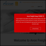 Screen shot of the Avon Freight Group Ltd website.