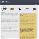 Screen shot of the Bounty Pest Control website.
