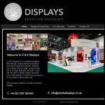 Screen shot of the C & S Displays Ltd website.