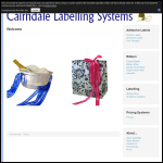 Screen shot of the Cairndale Labelling Systems website.
