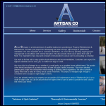 Screen shot of the Artisan Company website.