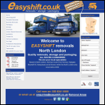 Screen shot of the Easyshift Removals website.