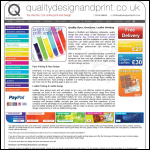 Screen shot of the Quality Design & Print website.