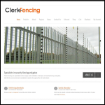 Screen shot of the Clerk Fencing Ltd website.