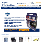 Screen shot of the Rapid Tools Direct website.