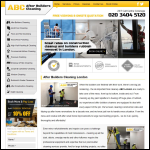 Screen shot of the After Builders Cleaning website.