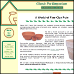 Screen shot of the Classic Pot Emporium website.