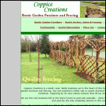 Screen shot of the Coppice Creations website.