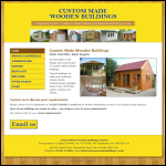Screen shot of the Custom Made Wooden Buildings website.