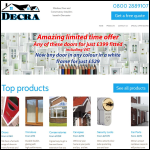 Screen shot of the Decra Doors Plus Ltd website.