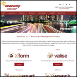 Screen shot of the Anacomp Ltd website.