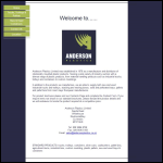 Screen shot of the Anderson Plastic Ltd website.