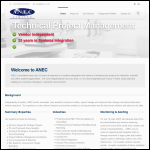 Screen shot of the Anec Ltd website.