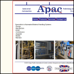 Screen shot of the Anglo Pacific Automation & Control Ltd website.