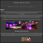 Screen shot of the Apollo Light & Sound Ltd website.