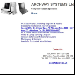 Screen shot of the Archway Systems Ltd website.