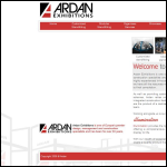 Screen shot of the Ardan Exhibitions website.