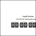 Screen shot of the Argyll Cash Register Systems website.