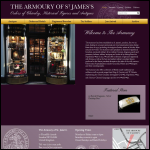 Screen shot of the Armoury of St. James's Ltd website.