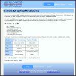 Screen shot of the Artronics Manufacturing Ltd website.