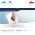 Screen shot of the Ashcroft Mailing Solutions Ltd website.