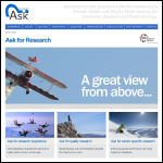 Screen shot of the Ask for Research website.