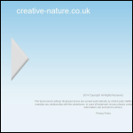 Screen shot of the Creative Nature website.
