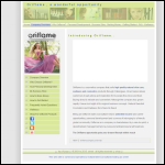 Screen shot of the Orinet Ltd website.