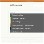Screen shot of the Inktech website.