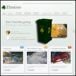 Screen shot of the Elm Tree Recycling website.