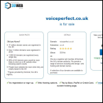 Screen shot of the Voice Perfect website.