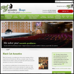 Screen shot of the Black Cat Acoustics website.