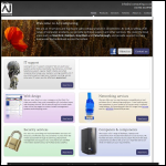 Screen shot of the Aj Computing website.