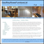 Screen shot of the Geoffrey Rowe Furniture Ltd website.