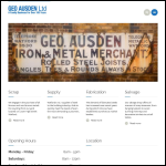 Screen shot of the Ausden Geo Ltd website.