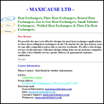 Screen shot of the Maxicause Ltd website.